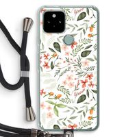 Sweet little flowers: Pixel 5 Transparant Hoesje met koord