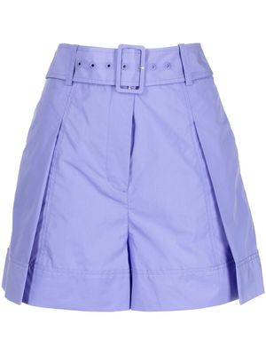 3.1 Phillip Lim short ceinturé à détail plissé - Violet