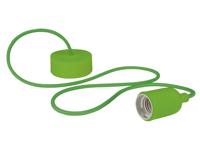 Design lamphouder met textielkabel groen - Velleman