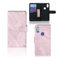 Xiaomi Mi Mix 2s Bookcase Marble Pink - Origineel Cadeau Vriendin