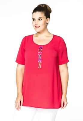 Yoek Tunic little bows | Roze | Maat 58/60
