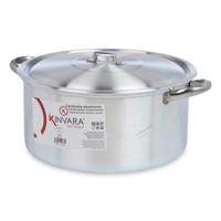 Grote Kookpan/soeppan/sauspan met deksel - Aluminium - 10 liter - D32 x H18 cm