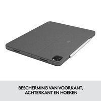 Logitech Combo Touch Apple iPad Pro 11 inch (2022/2021/2020) Toetsenbord Hoes QWERTY Grijs - thumbnail