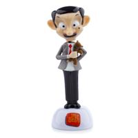 Solar bewegend figuur - Mister Bean - kunststof - 12 cm - cadeau - gadget - met Teddy