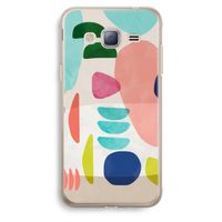 Bold Rounded Shapes: Samsung Galaxy J3 (2016) Transparant Hoesje