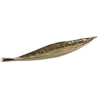 Tafeldecoratie Home ESPRIT Gouden Aluminium Modern Blad van een plant 76 X 15,5 X 7,5 cm