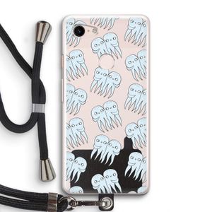 Octopussen: Pixel 3 Transparant Hoesje met koord