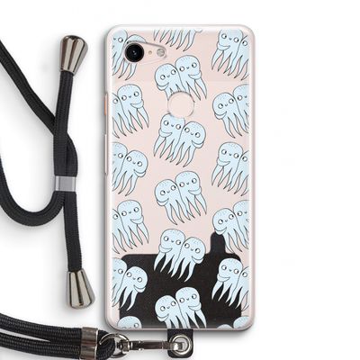 Octopussen: Pixel 3 Transparant Hoesje met koord