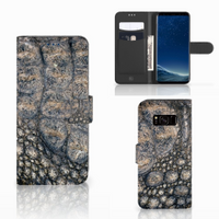 Samsung Galaxy S8 Telefoonhoesje met Pasjes Krokodillenprint - thumbnail