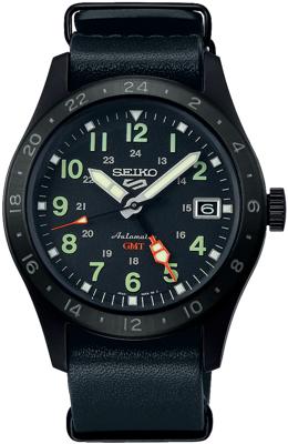 Horlogeband Seiko SSK025K1 / 4R34-00C0 / L0PF011M0 Leder/Kunststof Zwart 20mm