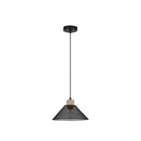 Lyora Design hanglampIan zwart met hout - 9620128