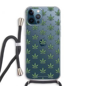 Weed: iPhone 12 Pro Max Transparant Hoesje met koord