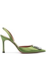 Amina Muaddi escarpins Camelia 95 mm à boucle - Vert