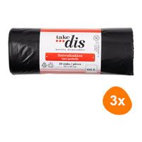 Take Dis - Huisvuilniszakken Grijs 60ltr - 3x 20 stuks