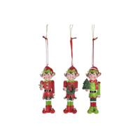 Kerstversiering DKD Home Decor Hars Elf (5 x 4 x 14 cm) (3 Stuks)