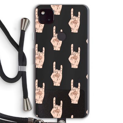 Rock: Pixel 4a 5G Transparant Hoesje met koord