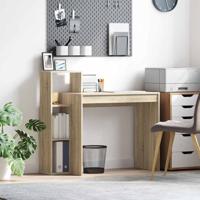 Bureau met plank Sonoma eiken 100 x 40 x 90 cm Bewerkt hout