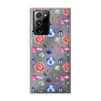 Bloemetjes: Samsung Galaxy Note 20 Ultra / Note 20 Ultra 5G Transparant Hoesje