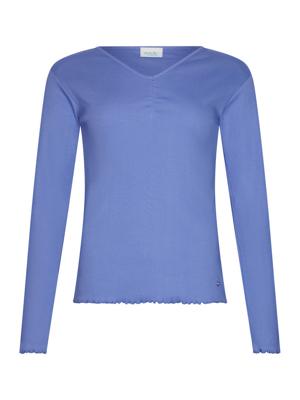 Katoenen pyjamashirt lavendelblauw