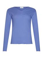Katoenen pyjamashirt lavendelblauw