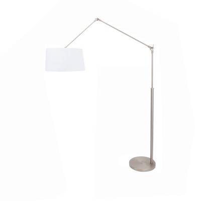Steinhauer VloerlampGramineus 165cm grijs met effen witte kap - 9718ST