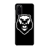 Angry Bear (black): Volledig geprint Samsung Galaxy S20 Hoesje