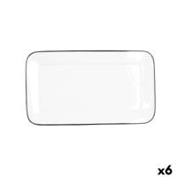 Snackdienblad Quid Gastro Wit Keramisch 31 x 18 cm (6 Stuks)