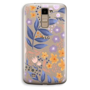 Flowers with blue leaves: LG K10 (2016) Transparant Hoesje