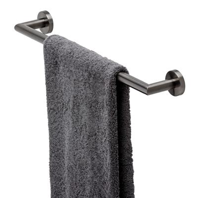 Handdoekrek Geesa Nemox | 45 cm | Zwart metaal geborsteld