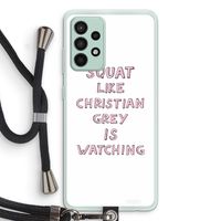 Christian Grey: Samsung Galaxy A52s 5G Transparant Hoesje met koord