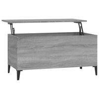 The Living Store Salontafel Lift-top Grijs Sonoma Eiken - 90x44.5x45 cm