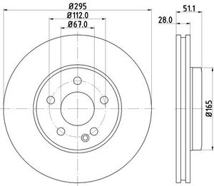Remschijf Gecoat 55548PRO 8DD355119411