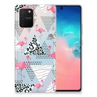 Samsung Galaxy S10 Lite | TPU Hoesje | Flamingo Triangle