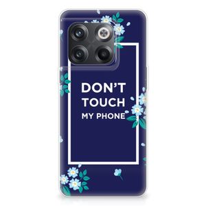 OnePlus 10T Silicone-hoesje Flowers Blue DTMP