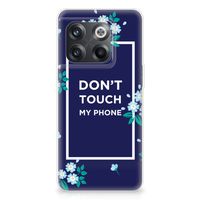 OnePlus 10T Silicone-hoesje Flowers Blue DTMP