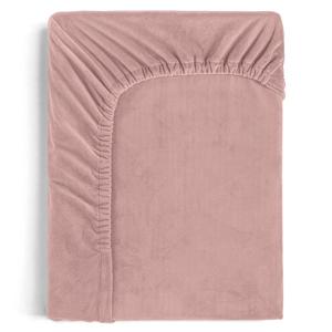 Zavelo Flanel Velvet Hoeslaken Oud Roze-2-persoons (140x200 cm)