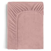 Zavelo Flanel Velvet Hoeslaken Oud Roze-Lits-jumeaux (180x200 cm)