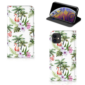 Apple iPhone 11 Hoesje maken Flamingo Palms