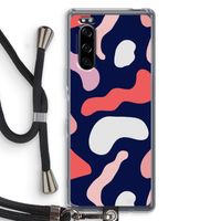 Memphis Shapes Pink: Sony Xperia 5 Transparant Hoesje met koord