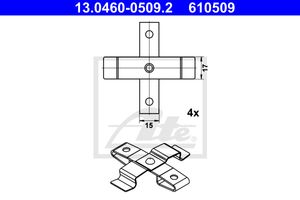 Accessoireset, schijfremblok ATE, u.a. für Porsche, VW