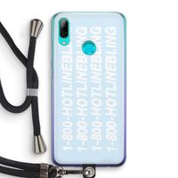 Hotline bling blue: Huawei P Smart (2019) Transparant Hoesje met koord