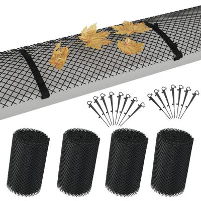 VidaXL 4-delig gootgaas met klemmen 1,08 ㎡ hdpe