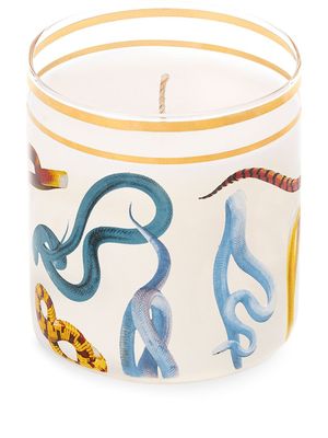 Seletti bougie Snakes en verre - Blanc