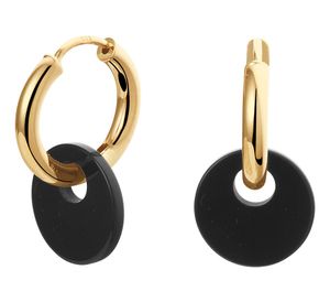 TFT Klapoorringen Onyx Geelgoud Glanzend 2.5 mm x 15 mm