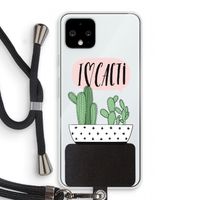 I love cacti: Pixel 4 Transparant Hoesje met koord