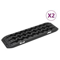 VidaXL Gripplaten 2 st 106x30,5x7 cm nylon zwart