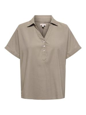 Only Onlaris Life Cap Sleeve Shirt Wvn Cc T-shirt Korte Mouw 4912278 Taupe Gray
