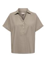 Only Onlaris Life Cap Sleeve Shirt Wvn Cc T-shirt Korte Mouw 4912278 Taupe Gray