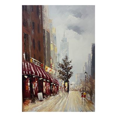 Canvas Schilderij Mondiart Straatbeeld