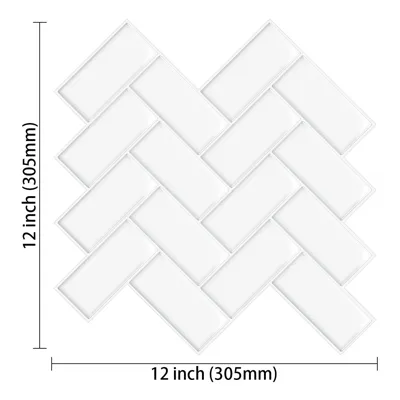 StickaTile 3D Tegellook Wandstickers - Zelfklevende Warmtebestendige Tegelstickers (10 stuks)